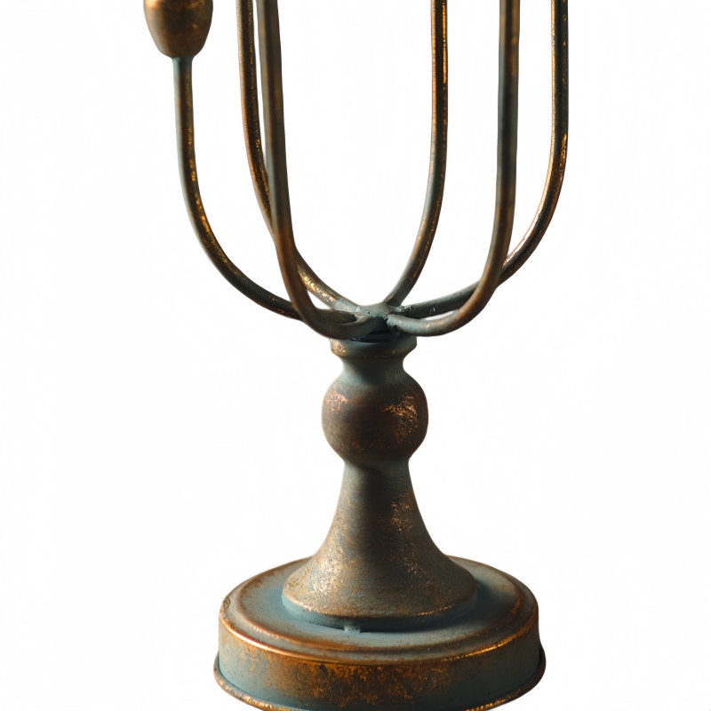 aged bronze base and branching arms