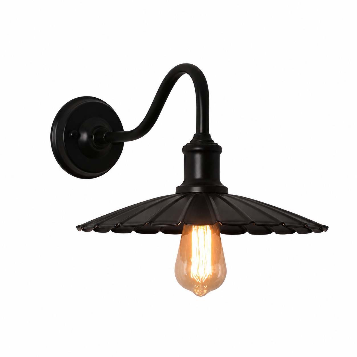Black vintage outdoor wall sconce product view
