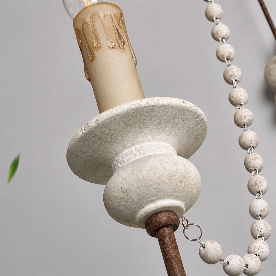 Close view of the distressed candle cup and textured finish