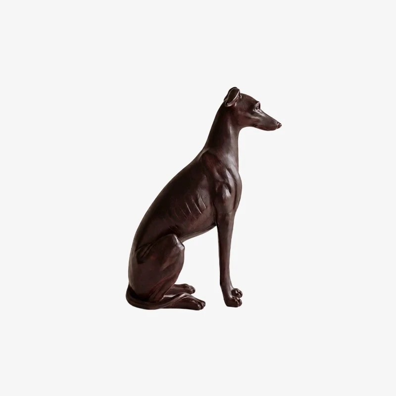 style B sitting dark bronze resin greyhound decor