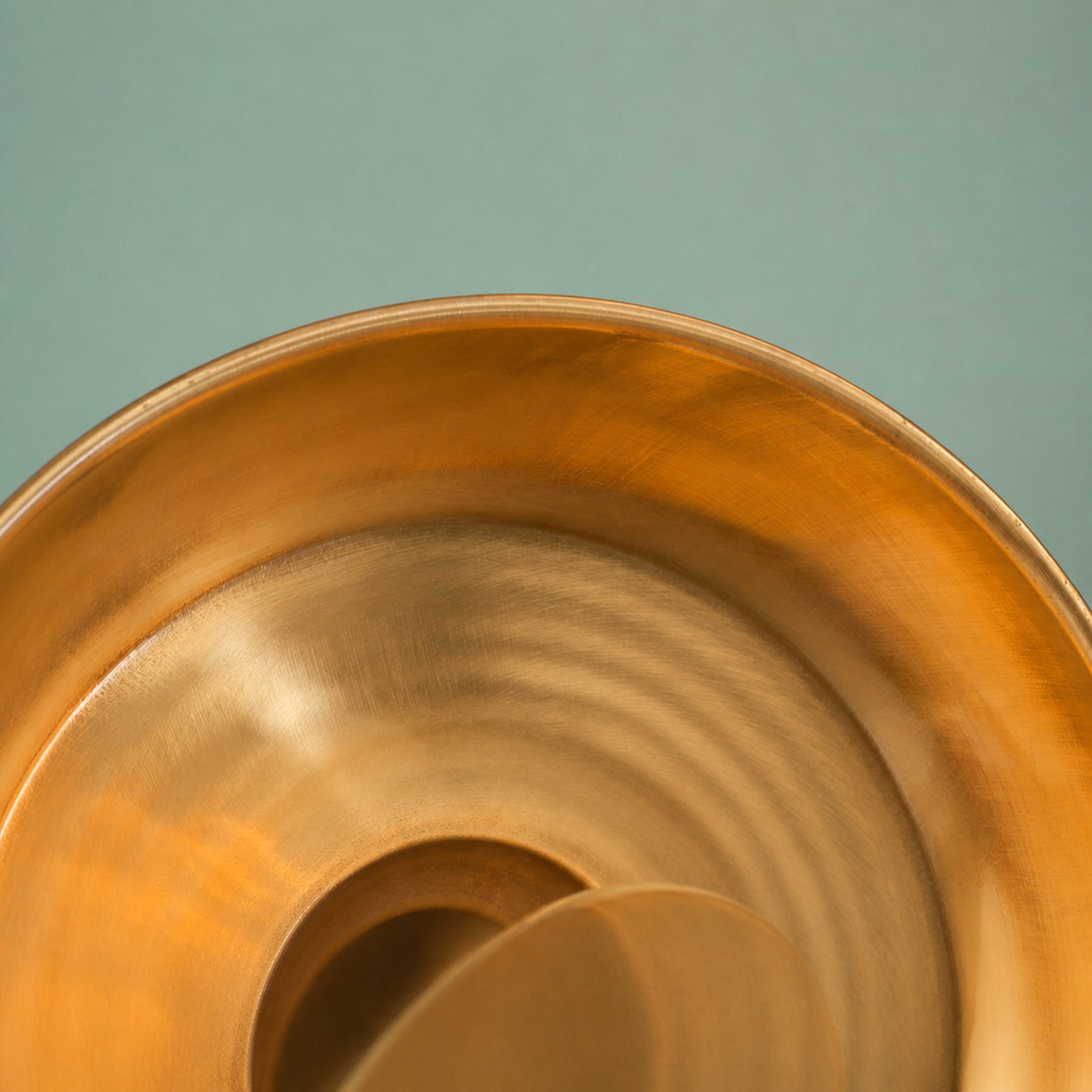 Brushed brass shade texture close view