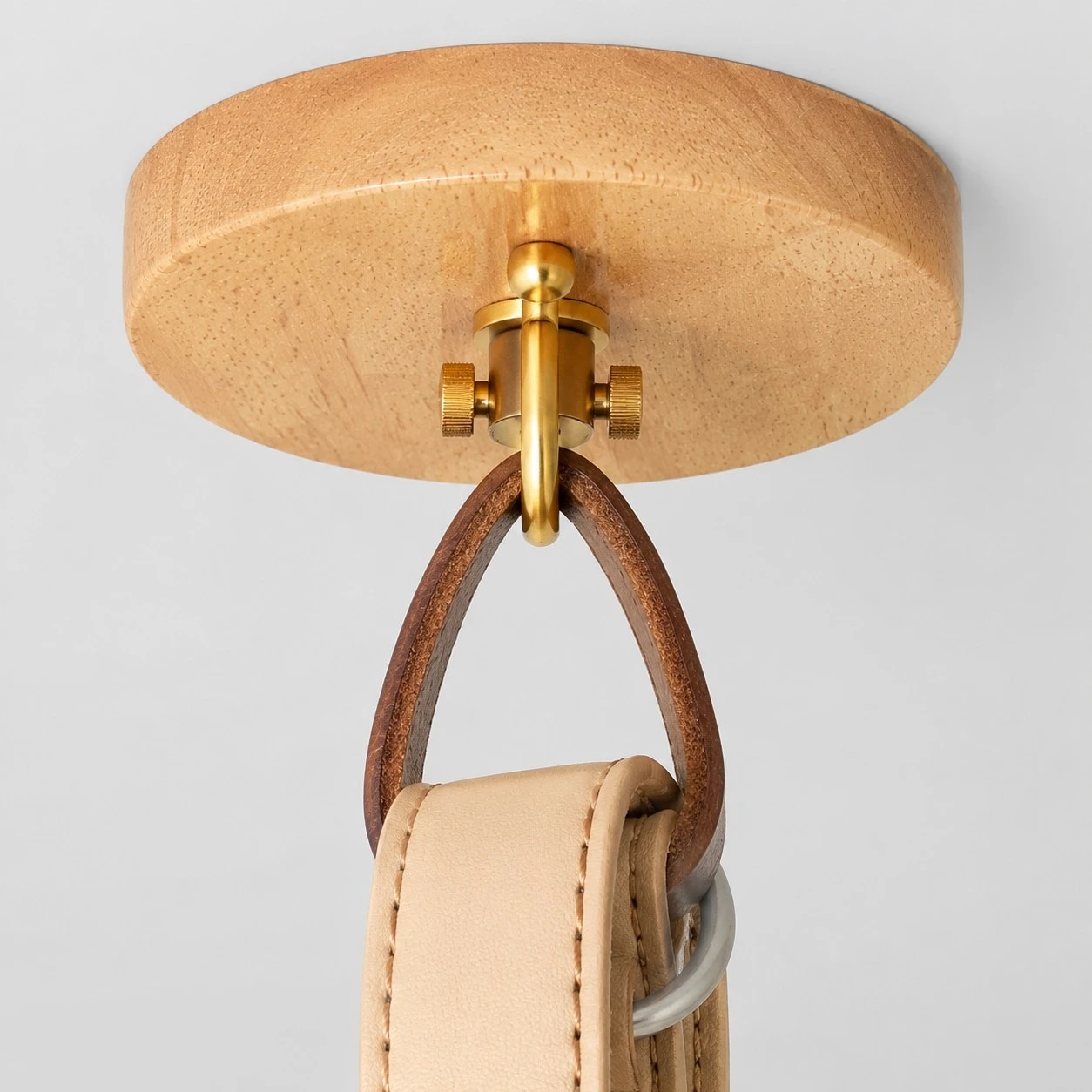 Ceiling canopy and belt-style suspension detail